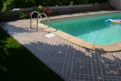 62 - Tour de piscine PAVE-EASY beige/rosé gabarit AGORA DROIT