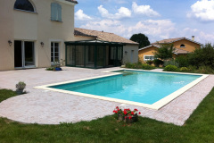 73 - Terrasse avec piscine PAVE-EASY beige/rosé gabarit ONDE